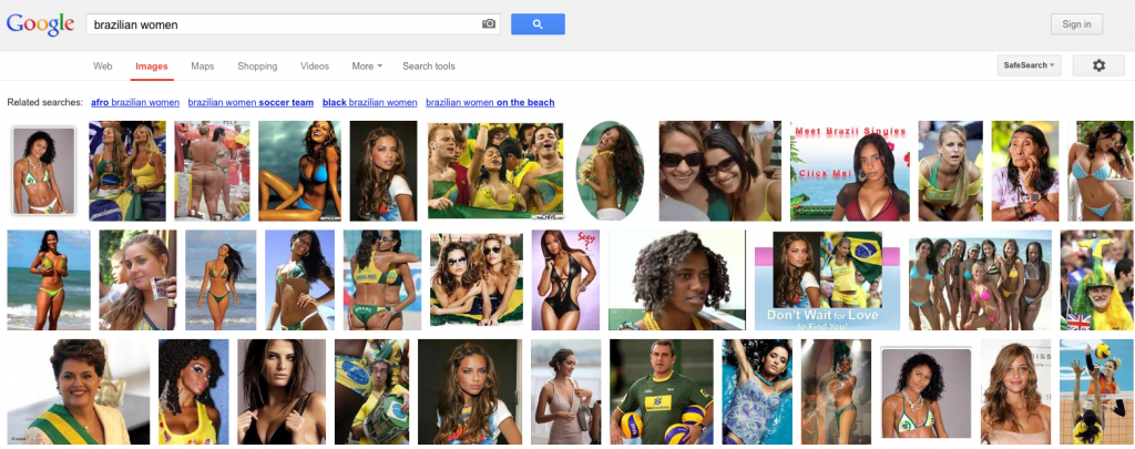 Busca no Google pelo termo mulheres brasileiras em inglês reflete o estereótipo sofrido pelas brasileiras