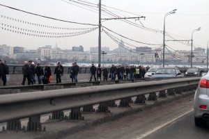 Muscovitas chegando aos seus locais de trabalho, foto de Nikolay Danilov (nl)