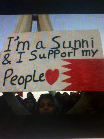"I am a sunni & I support my people"