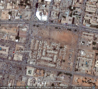 Este es el lugar que los manifestantes tomaron en Nuakchot, #Mauritania