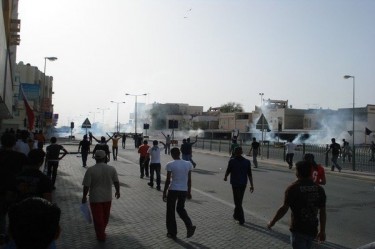police attacked pro-democracy rally in bahrain