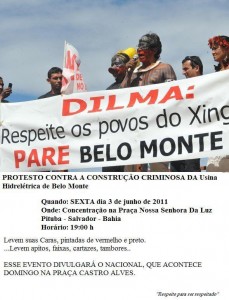 Dilma: Rispetta i popoli Xingu, FERMA Belo Monte] </dt><dd class=
