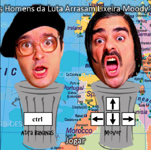 The political music group Homens de Luta made an online game to "destroy the Moodys trashcan".