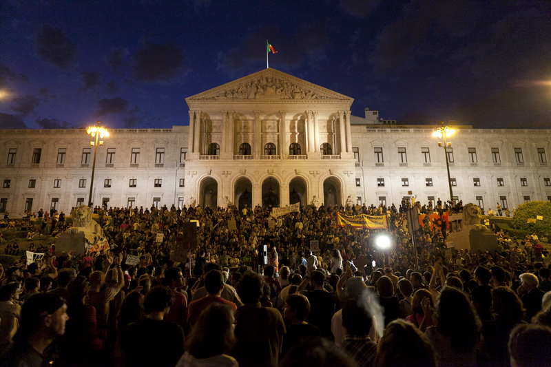 Η "κατάληψη της Λισαβόνας" ξεκινά (15/10/2011). Φώτο:Fernando Mendes copyright Demotix.