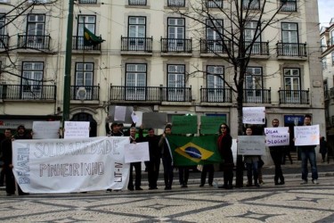 Protest in Lisbon. Photo by Soraya Barret, used with permission