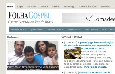 According to Bocchini brothers, the website Folha Gospel is one of the sites that uses a similar logo clearly inspired on Folha de São Paulo's without been sued.