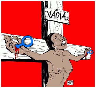 Homage to the SlutWalks by the cartoonist Carlos Latuff. Under CC licence