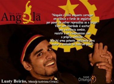 Luaty Beirão. Imagen pública de la asociación Omunga compartida en el blog Central Angola 7311
