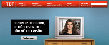 Screenshot da página TDT da Portugal Telecom.
