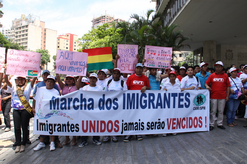 Marcha dos IMigrantes em São Paulo. Foto de Juliana Spinola copyright Demotix (02/12/2012)