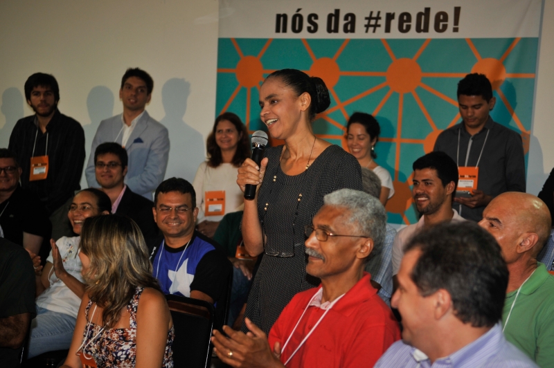 Brasilia - Former Senator Marina Silva speaks at the launch of her new party. Photo from José Cruz/Agencia Brasil (CC BY 3.0)