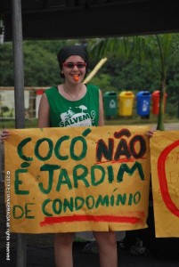 "Cocó is not a condo's garden" Photo from the Facebook page 'Cocó Dunes'