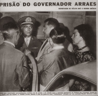 Prisão do governador de Pernambuco, Miguel Arraes, um dos dez mil brasileiros exilados na França. Foto: Blog Gilberto Lima