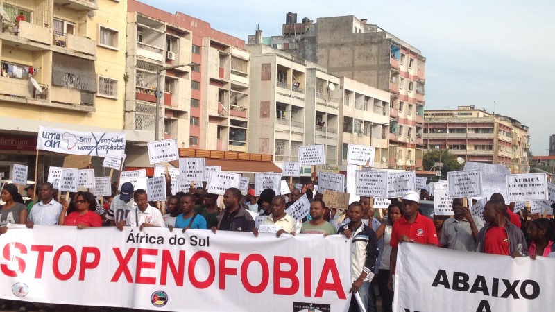 Cidadão de Maputo apelam ao fim da Xenofobia na Africa do Sul. Foto: Dércio Tsandzana