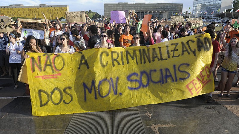 35º Encontro da FENED (Federação Nacional dos Estudantes de Direito), em Brasília, 24 de julho de 2014. Manifestação contra a criminalização dos movimentos sociais. Foto: Jefferson Rudy/Agência Senado/Flickr CC-BY-2.0